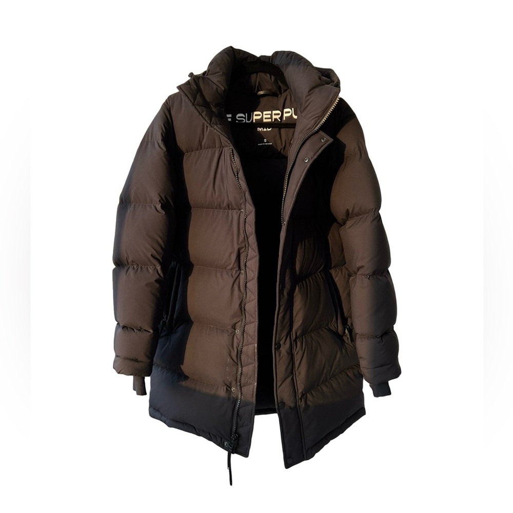 Aritzia Puffer Jacket in Dark Brown